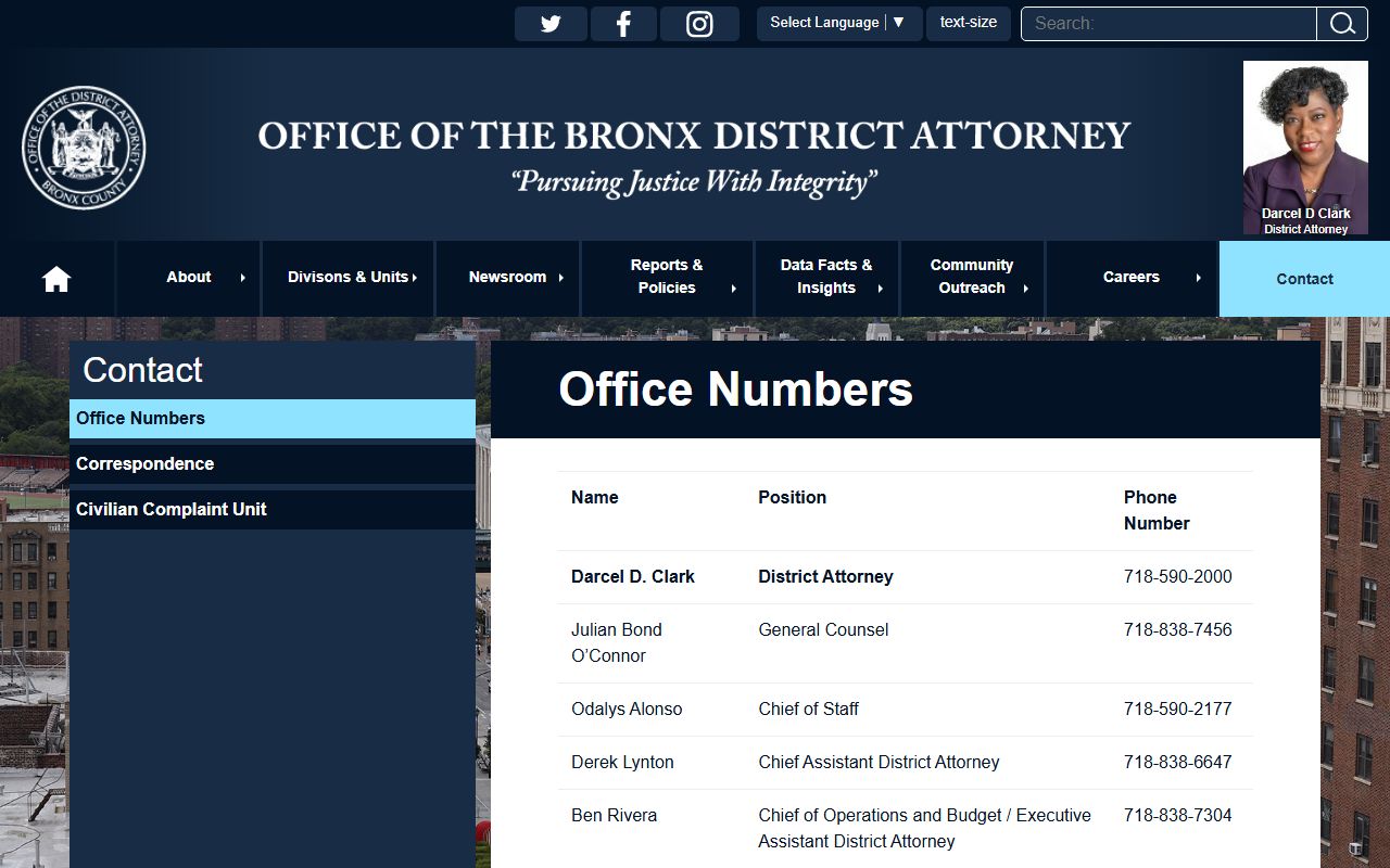 Bronx County court records after arrest Bronx DA contact page